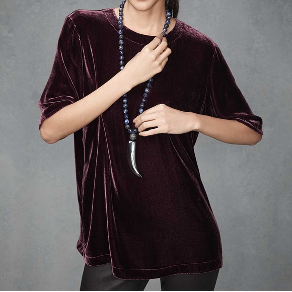 eileen fisher dolman sleeve velvet top